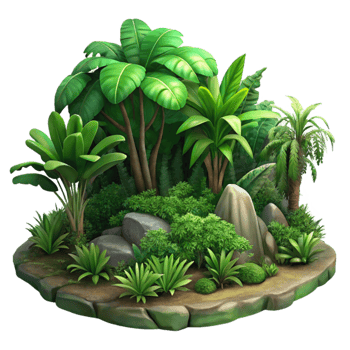 impressive rustic Forest Ecosystem with Lush Green Foliage Transparent Background exclusive png