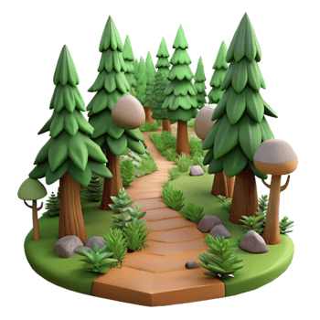 stunning creative Forest Path Photography Scene Isolated Transparent Background original png