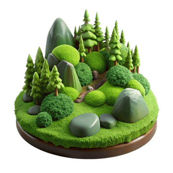 magnificent creative Forest Photography Scene with Sunlight Cutout png