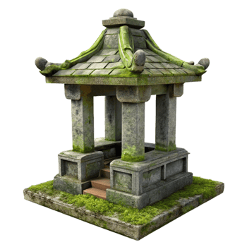beautiful creative Forgotten Shrine Mossy Texture Isolated exclusive png