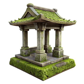 wonderful abstract Forgotten Shrine Mossy Texture Isolated original png