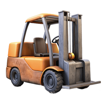 stunning creative Forklift Truck Side View Isolated original png