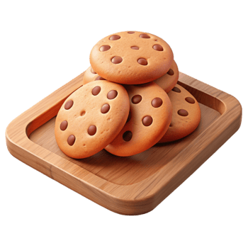 dramatic vintage Freshly Baked Cookies on Cooling Rack Transparent Background high quality png