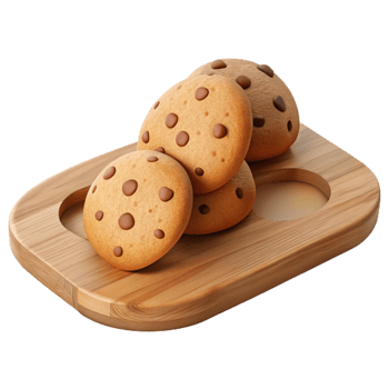 beautiful minimalist Freshly Baked Cookies on Cooling Rack Transparent Background high resolution png