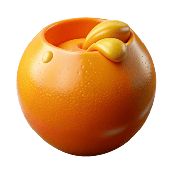 stunning modern Freshly Squeezed Orange Juice in Glass Transparent Background detailed png