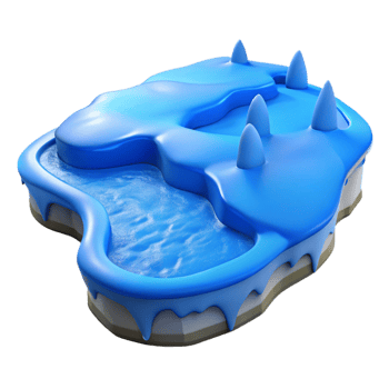 serene contemporary Frozen River Blue Transparent Background Cutout png