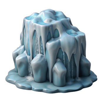 wonderful artistic Frozen Waterfall Close Up Detail Cutout high quality png