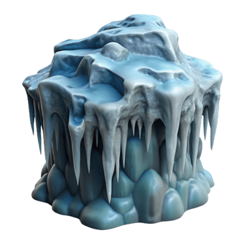 extraordinary vintage Frozen Waterfall Close Up Detail Cutout authentic png