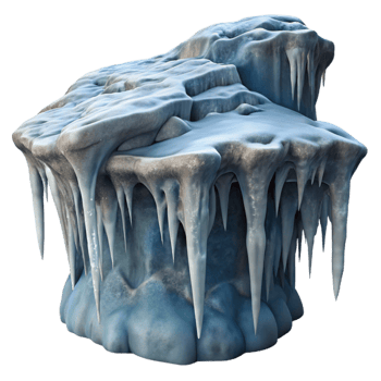 magnificent contemporary Frozen Waterfall Close Up Detail Cutout high quality png
