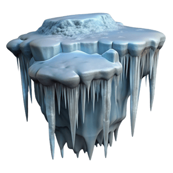 vibrant vintage Frozen Waterfall Icicles Hanging Transparent Background Cutout high resolution png