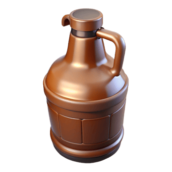 beautiful creative Full Beer Growler with Handle Transparent Background high quality png