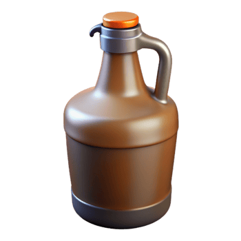 vibrant creative Full Beer Growler with Handle Transparent Background png