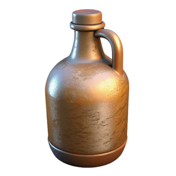 serene contemporary Full Glass Growler Isolated Element high quality png