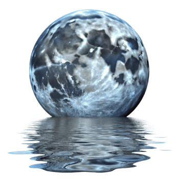 serene rustic Full Moon Reflection on Water Cutout high quality png