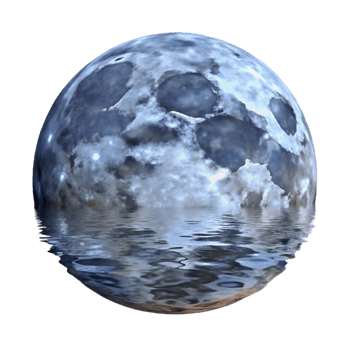 magnificent vintage Full Moon Reflection on Water Cutout professional png