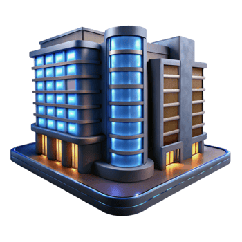 magnificent minimalist Futuristic Apartment Building Night View Cutout original png