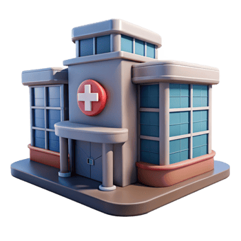 stunning minimalist Futuristic Hospital Building Exterior View Cutout high resolution png