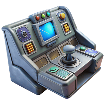 beautiful classic Futuristic Spaceship Cockpit Control Panel Cutout genuine png