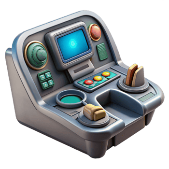 dramatic minimalist Futuristic Spaceship Cockpit Control Panel Cutout original png