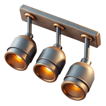vibrant contemporary Gallery Lighting Track System Cutout png