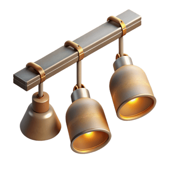 vibrant vintage Gallery Lighting Track System Cutout authentic png