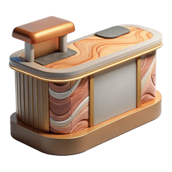 magnificent vintage Gallery Reception Desk Modern Design Cutout exclusive png