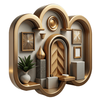 magnificent traditional Gallery Wall Art Deco Style Cutout authentic png