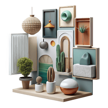 Gallery Wall Art Variety of Styles Isolated png