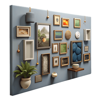 impressive modern Gallery Wall Artwork Display Cutout premium png