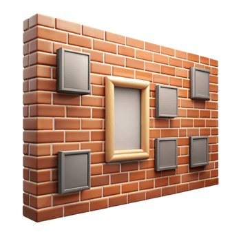 impressive creative Gallery Wall Brick Texture Cutout genuine png