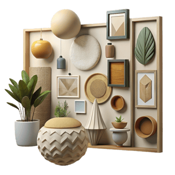 elegant artistic Gallery Wall Curated Collection Cutout original png