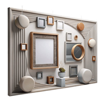 serene modern Gallery Wall Empty Space Cutout exclusive png