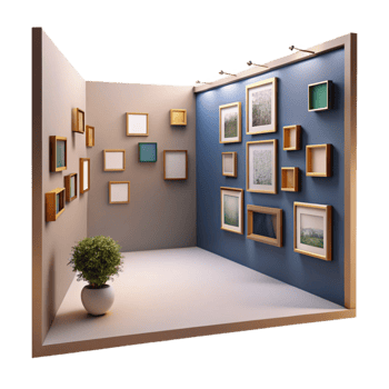 vibrant classic Gallery Wall Empty Space Cutout authentic png