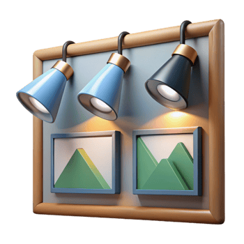 wonderful abstract Gallery Wall Lighting Spotlights Cutout original png