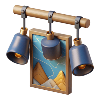 wonderful artistic Gallery Wall Track Lighting System Cutout detailed png