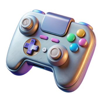 extraordinary rustic Gaming Console with Controllers Transparent Background png