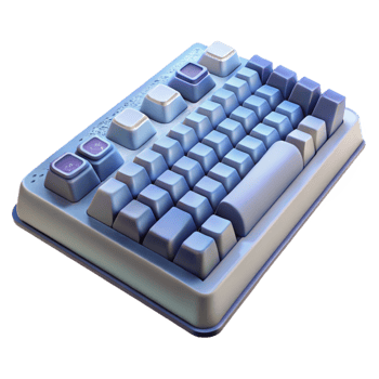 dramatic contemporary Gaming Keyboard with Mechanical Switches Transparent Background premium png