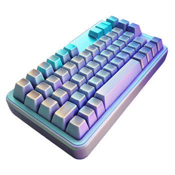 dramatic vintage Gaming Keyboard with Programmable Keys Transparent Background png