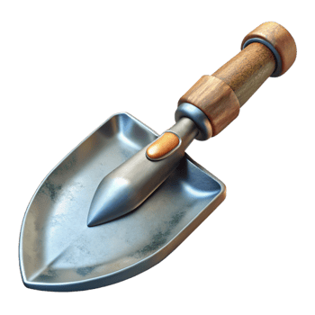 impressive contemporary Gardening Trowel Metal Cutout high quality png