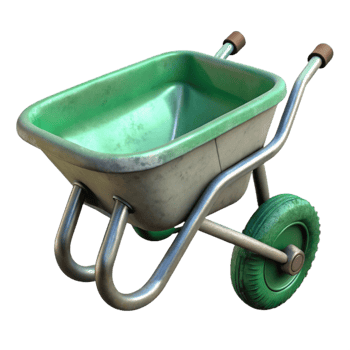 stunning traditional Gardening Wheelbarrow Metal Green Cutout premium png