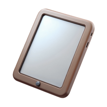 serene modern Generic Tablet with Blank Screen Cutout Isolated professional png