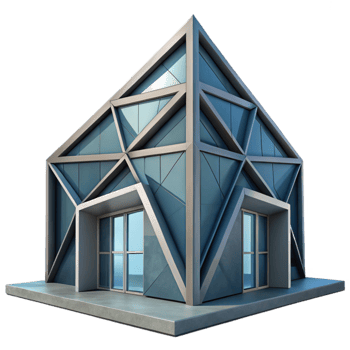 dramatic rustic Geometric Building Angular Design Cutout Isolated authentic png