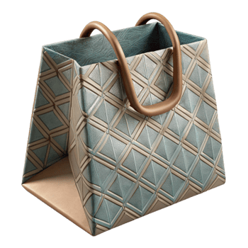 wonderful classic Geometric Patterned Gift Bag Top View Transparent Background authentic png