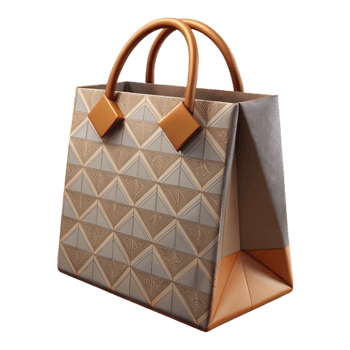 dramatic artistic Geometric Patterned Gift Bag Top View Transparent Background png