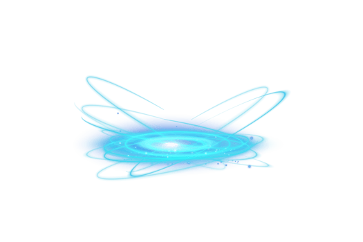 Blue halo angel ring. Light realistic halo, angel ring, Saint aureole symbol. Magic fantasy portal. Futuristic teleport.Three dimensional shiny blue nimbus. . Illustration number 122 png
