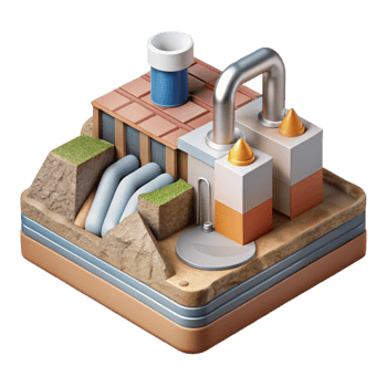 impressive rustic Geothermal Energy System Diagram Transparent Background genuine png