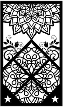 Decorative panel laser cut vector