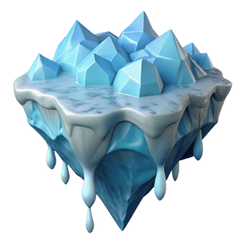 elegant abstract Glacier Calving Ice Falling Into Water Transparent exclusive png