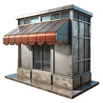 extraordinary classic Glass and Metal Facade Detail Transparent Background professional png