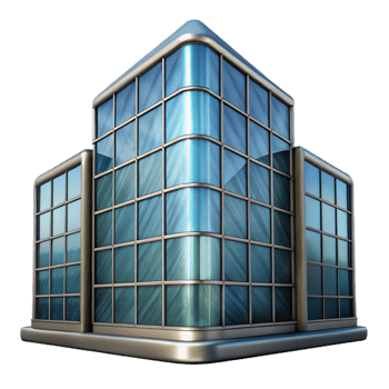 magnificent rustic Glass Building Reflection Cutout Isolated png